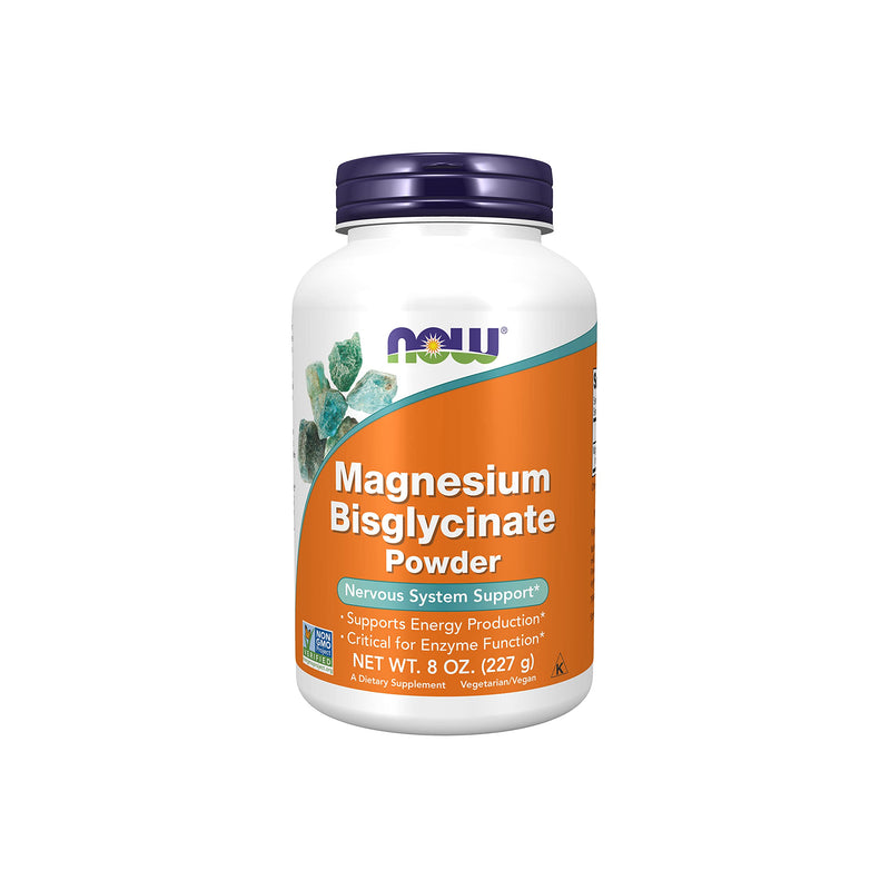 [Australia] - NOW Supplements, Magnesium Bisglycinate Powder, Enzyme Function*, Nervous System Support*, 8-Ounce 