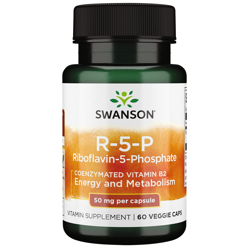 [Australia] - Swanson R-5-P (Riboflavin-5-Phosphate) - Vitamin B2 Supplement Promoting Energy, Metabolism & Vision Health - Natural Wellness Formula - (60 Capsules) 1 