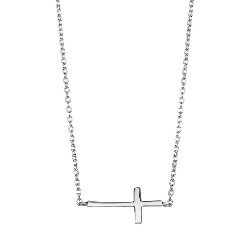 [Australia] - Ritastephens Sterling Silver Mini Sideways Cross Necklace 