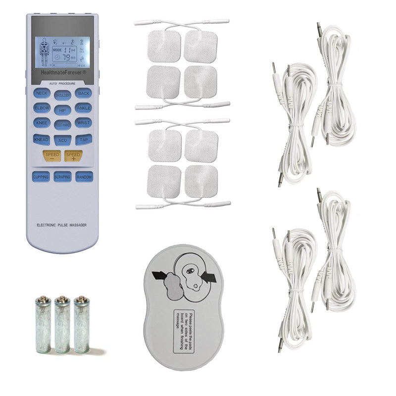 [Australia] - HealthmateForever YK15AB TENS unit EMS Muscle Stimulator 4 outputs 15 modes Handheld Electrotherapy device | Electronic Pulse Massager for Electrotherapy Pain Management Pain Relief Therapy: Chosen by Sufferers of Tennis Elbow, Carpal Tunnel Syndrome, ... 