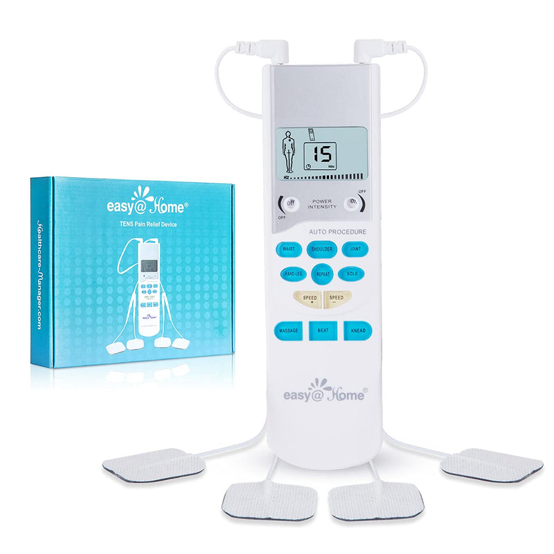 [Australia] - Easy@Home TENS Unit Muscle Stimulator - Electronic Pulse Massager, 510K Cleared, FSA Eligible OTC Home Use handheld Pain Relief therapy Device-Pain Management Machine Gift for Mom Dad - EHE009 