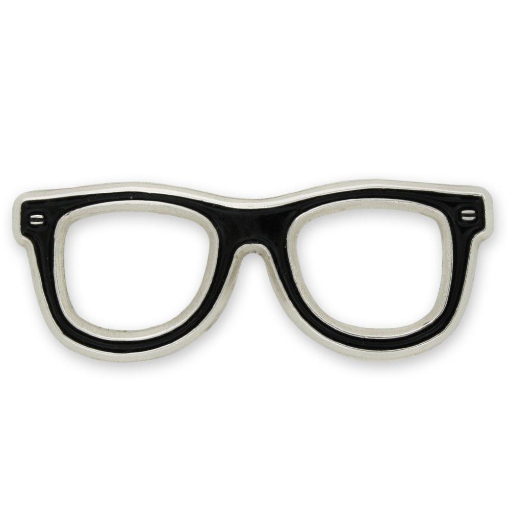 [Australia] - PinMart Black Glasses Frames Enamel Lapel Pin Optometry Eye Doctor Gift 1 Piece 