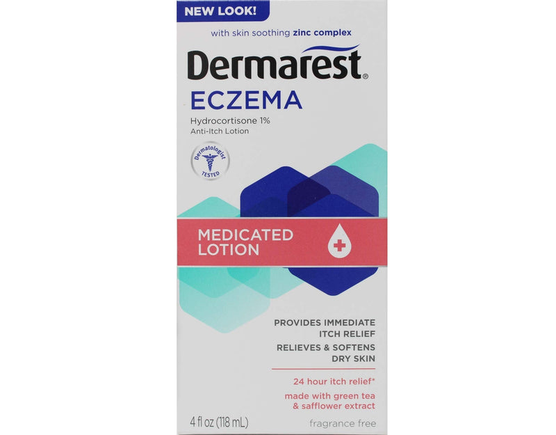 [Australia] - Dermarest Eczema Medicated Lotion, Fragrance Free 4 Fl Oz / 118 Ml (Pack of 4) 