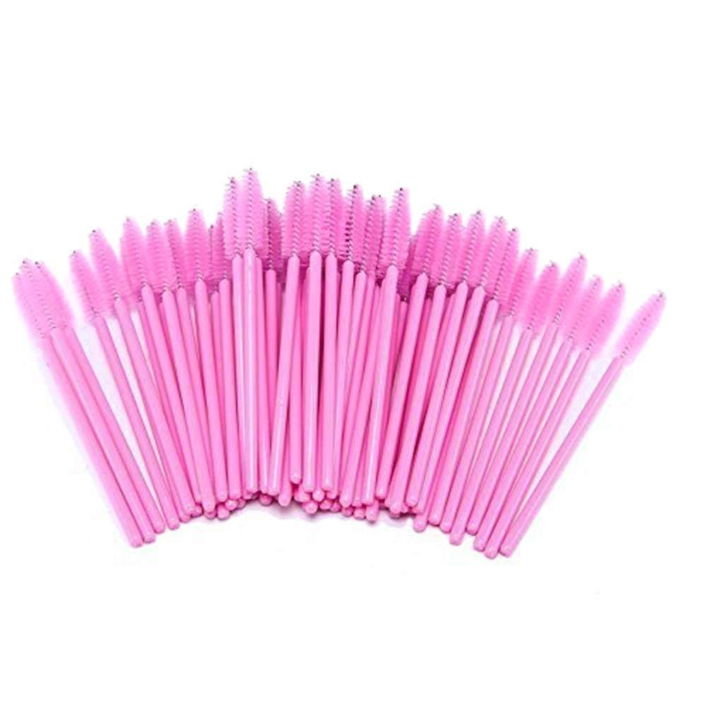 [Australia] - 300PCS Disposable Light Pink Eyelash Brushes Mascara Wands Makeup Brush Kit Cosmetic Applicators (50Pcs X 6 Pack) 