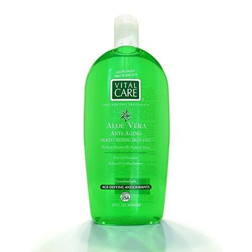 [Australia] - Vital Care Aloe Vera Gel - 20Oz / 600ml - Raw Natural Anti-Aging Moisturizer Soothes Sunburn, Irritated and Dry Skin - Organic Skin Care for After Sun Burn And Acne on Body, Hand, Face & Hair 