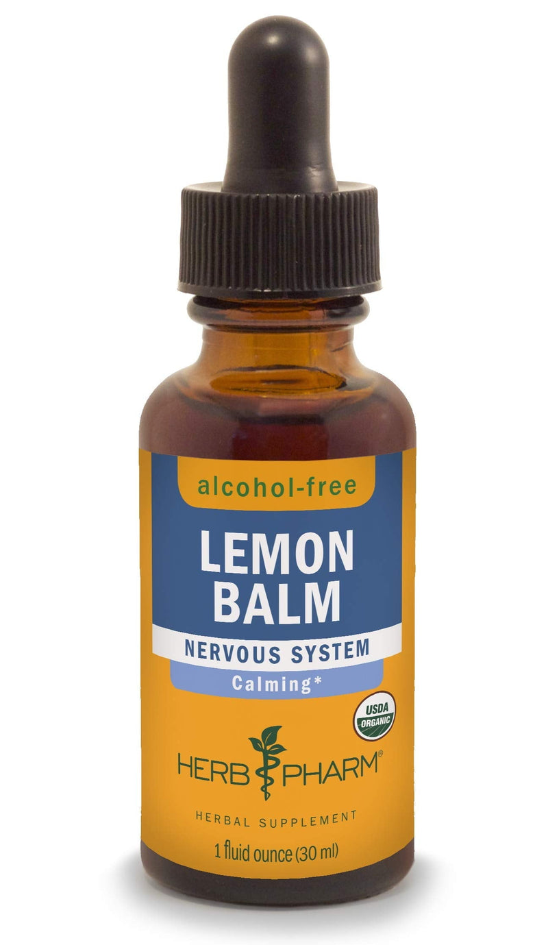 [Australia] - Herb Pharm Certified Organic Lemon Balm Liquid Extract for Calming Nervous System Support, Alcohol-Free Glycerite, 1 Oz 1 Fl Oz (Pack of 1) 