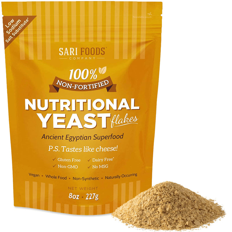 [Australia] - Non Fortified Nutritional Yeast Flakes, Whole Foods Based Protein Powder, Vegan, Gluten Free, Vitamin B Complex, Beta-glucans and All 18 Amino Acids (8 oz.) Original 8 Ounce (Pack of 1) 