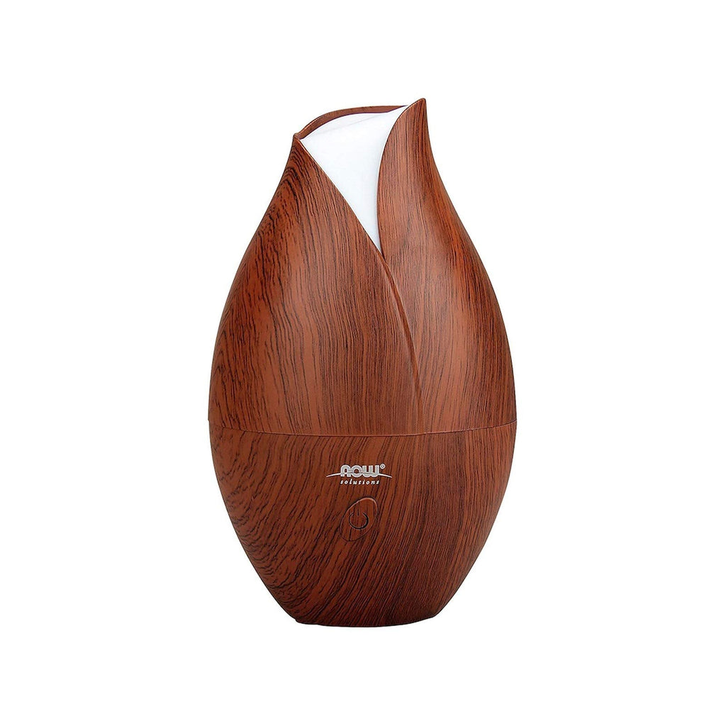 [Australia] - NOW Essential Oils, Ultrasonic Faux Wood Aromatherapy Oil Diffuser, Contemporary Design, Extremely Quiet Heat Free, Color Changing LED Diffuser 