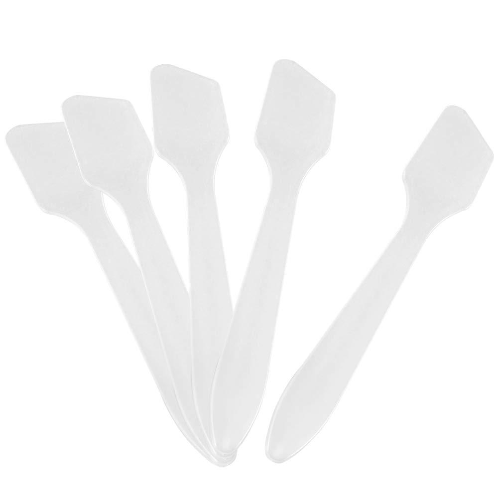 [Australia] - G2PLUS 100 PCS Disposable Makeup Frosted Tip Spatula Cosmetic Mask Spatula for Mixing and Sampling, 3.2'' x 0.6'' Facial Mask Stick 