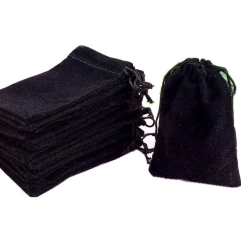 [Australia] - GYBest Best 50 Pack 3" X 4" Wholesale Promotion - Black Velvet Cloth Jewelry Pouches / Drawstring Bags 