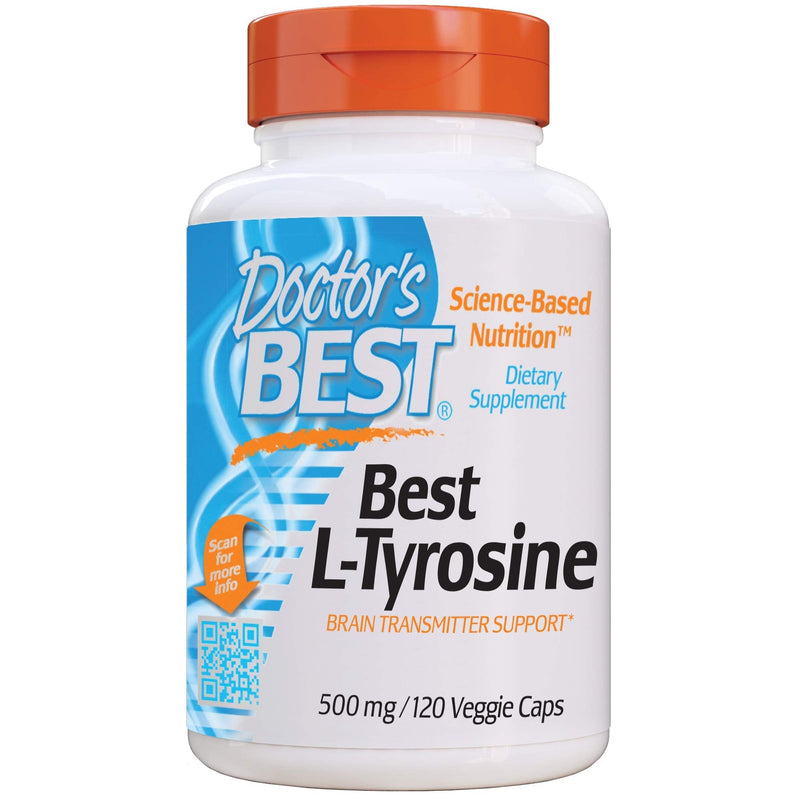 [Australia] - Doctor's Best L-Tyrosine, Healthy Brain Function, Amino Acid, Healthy Glandular Function, Non-GMO, Gluten Free, 120 VC 