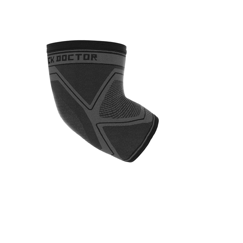 [Australia] - Shock Doctor Elbow Sleeve Brace Compression for Recovery, Tendonitis, Golfer Elbow, Tennis, Arthritis, Joint Pain Relief, Injury. For Men and Women, Left or Right. Grey/Black Medium 