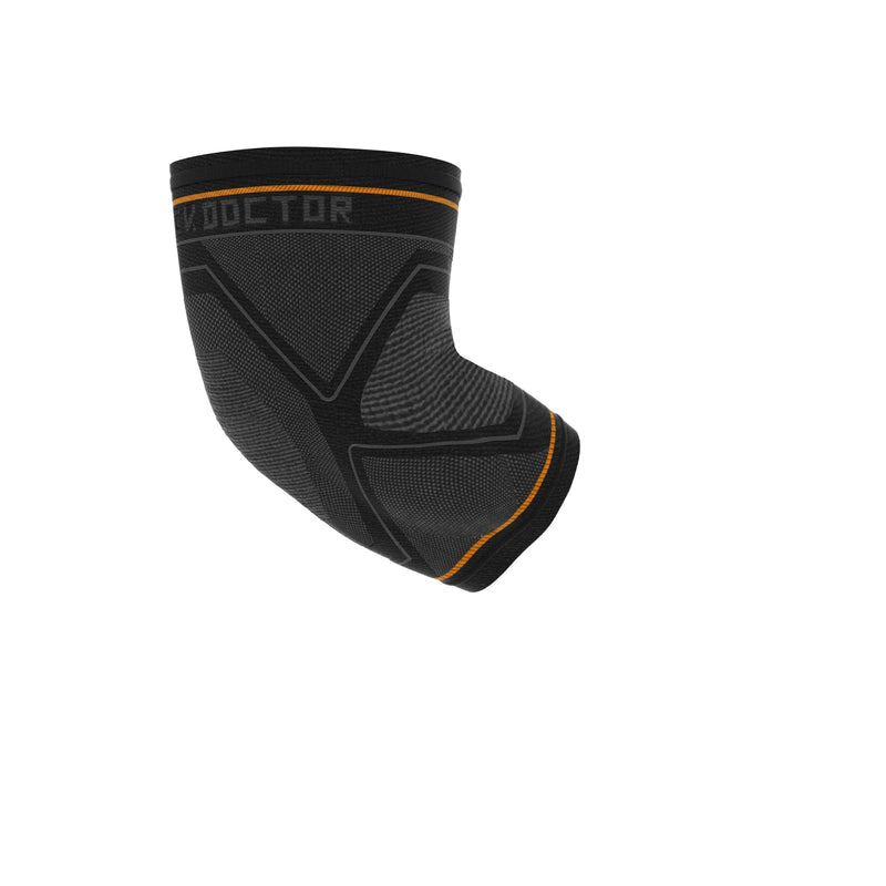 [Australia] - Shock Doctor Compression Knit Elbow Sleeve with Gel Support Adult-Medium Black/Grey 