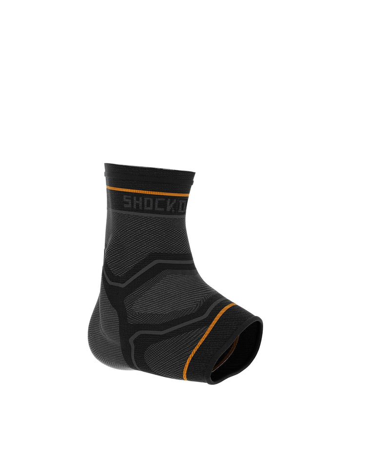 [Australia] - Shock Doctor Compression Knit Ankle Sleeve with Gel Support Adult-Large Black/Grey 