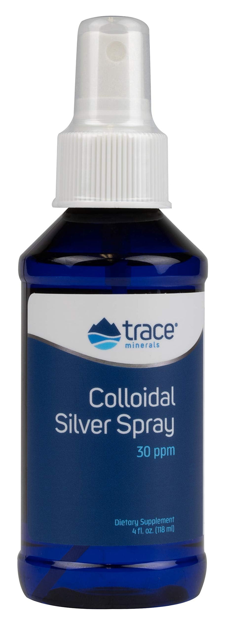 [Australia] - Trace Minerals Research Vegan Colloidal Silver Spray, Bio-Active Silver Hydrosol Liquid Mineral Supplement, Certified Organic, Natural & Pure, 30 PPM, 4 fl. oz, - CLSSP01 