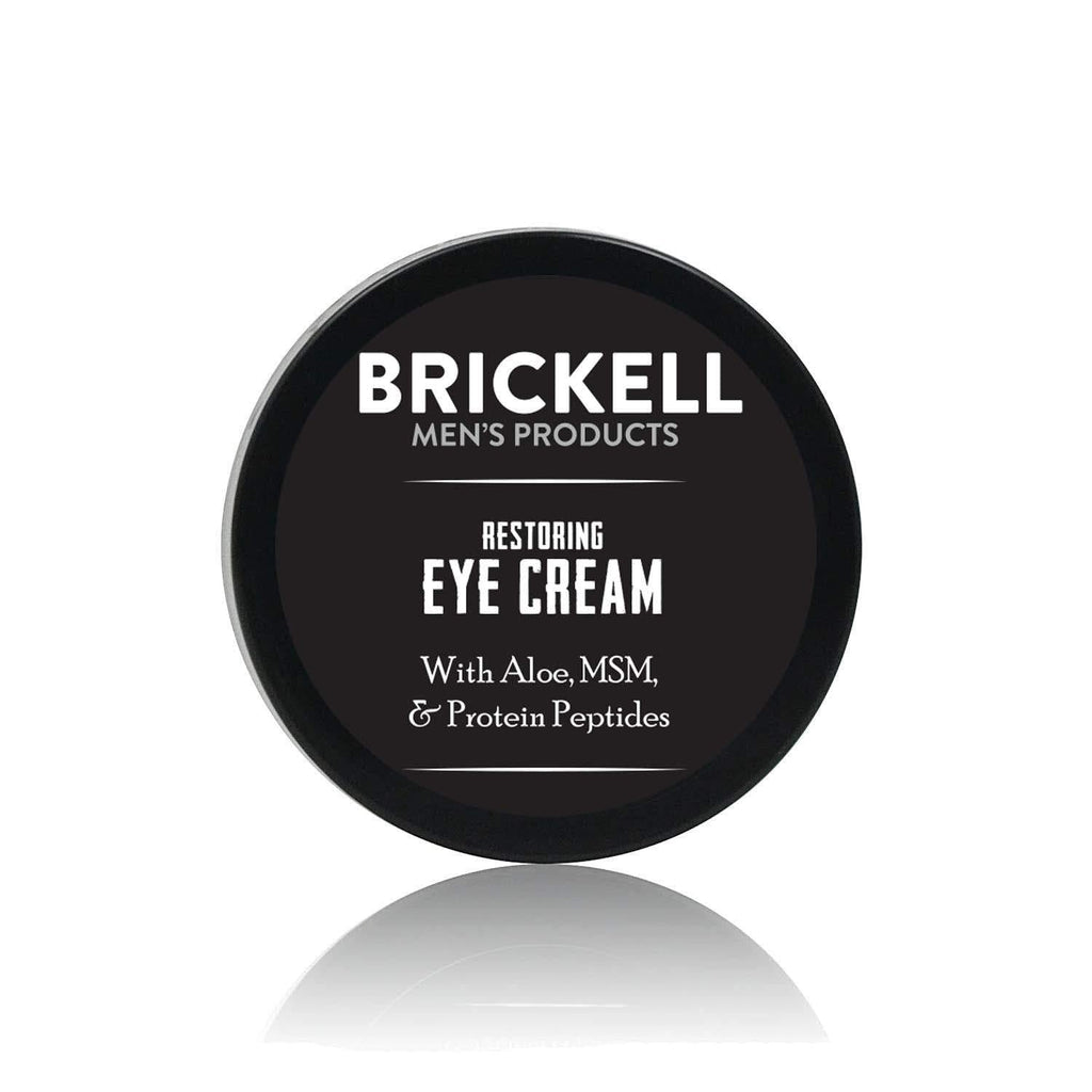 [Australia] - Brickell Men's Restoring Eye Cream for Men, Natural and Organic Anti Aging Eye Balm To Reduce Puffiness, Wrinkles, Dark Circles, Crows Feet and Under Eye Bags, .5 Ounce, Unscented 