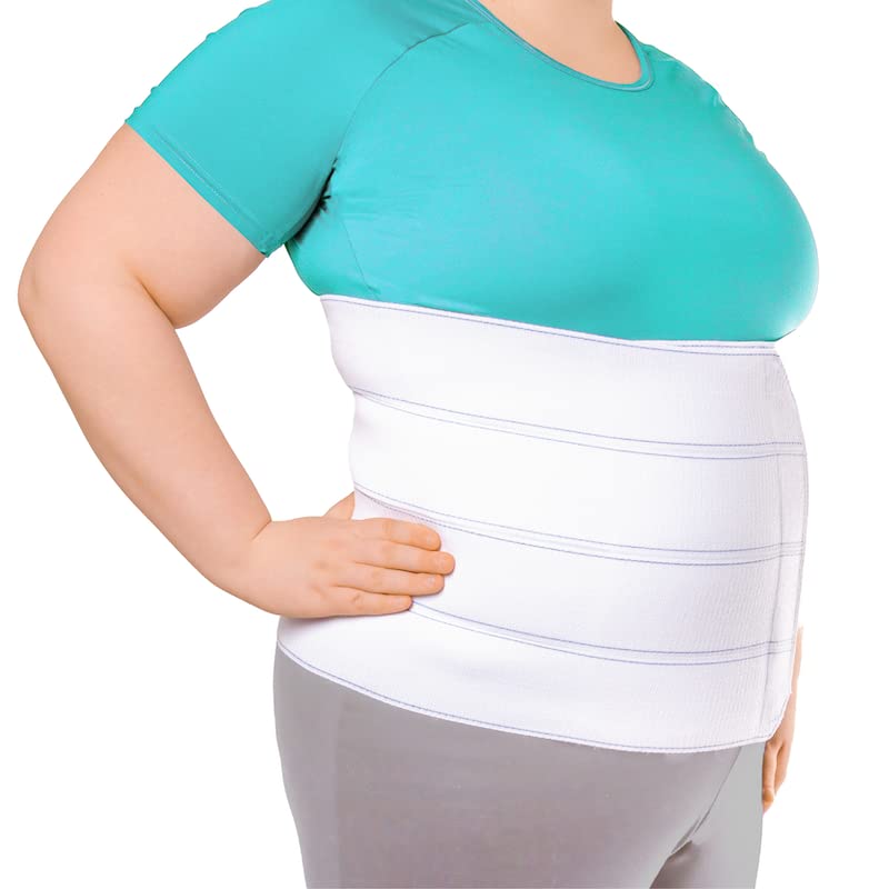 [Australia] - BraceAbility Plus Size Bariatric Abdominal Stomach Binder - Belly Support Band Wrap for Big Men or Women, Obesity Girdle Belt for Post Surgery Recovery, Hernia Treatment and Tummy Waist Compression (4X-Large (Pack of 1)) 4XL 