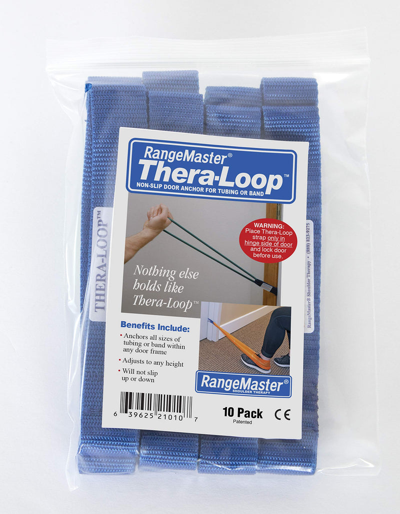 [Australia] - RangeMaster Thera-Loop Door Anchors │ Non-Slip │ Complements Exercise Bands or Tubes │ Great for Exercising or Strengthening Activities│10 Pack 10 