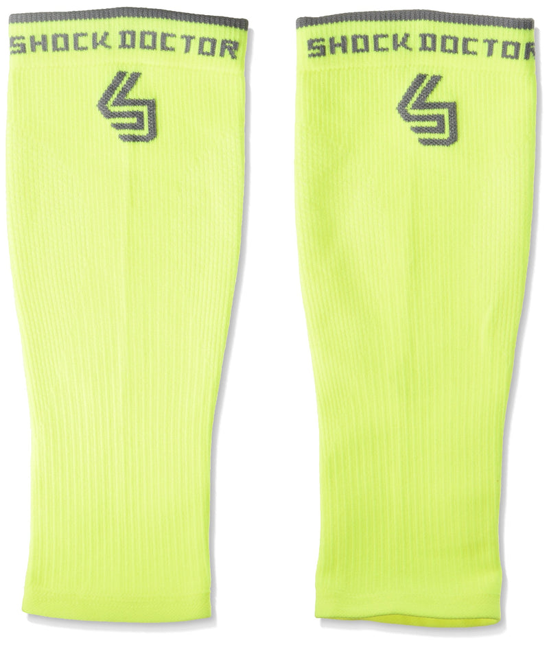 [Australia] - Shock Doctor SVR Recovery Compression Calf Sleeve, Shock Yellow, Adult-X-Large 