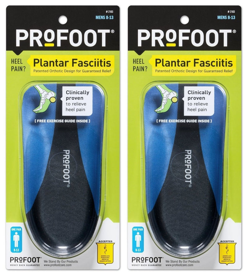 [Australia] - PROFOOT Plantar Fasciitis Orthotics, Men's 8-13, 2 Pairs 