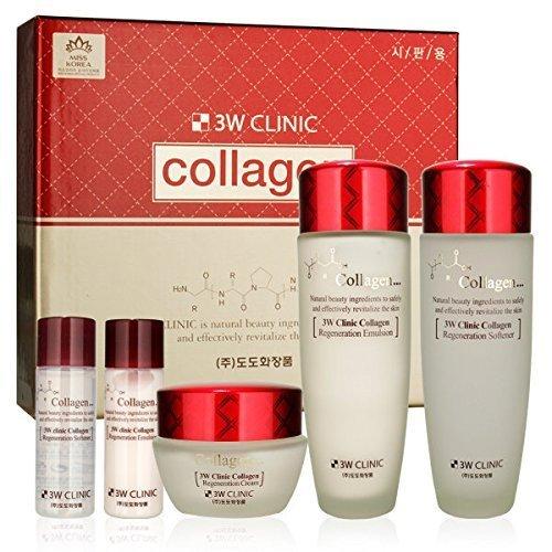 [Australia] - 3W Clinic Collagen Skin Care 3 Set : Softener(150ml),Emulsion(150ml),Cream(60ml),Softener(30ml),Emulsion(30ml) 