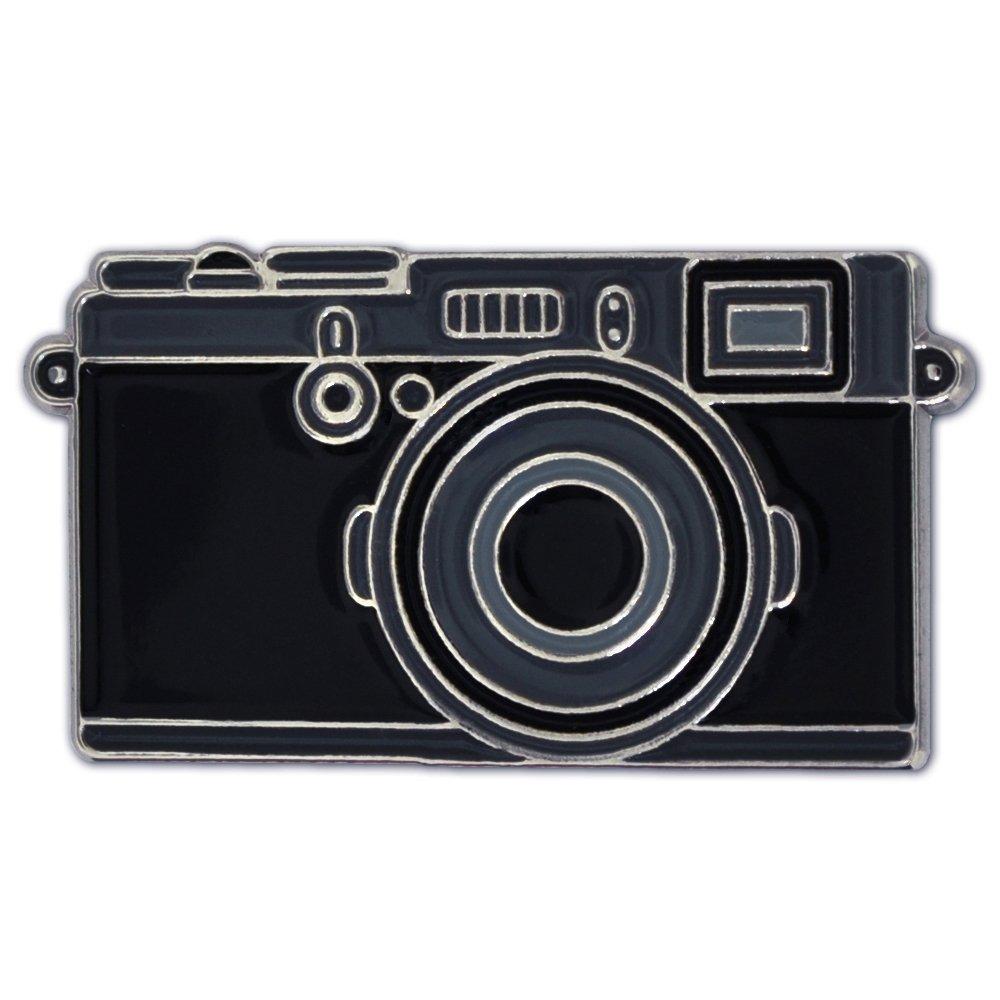 [Australia] - PinMart Trendy Black Camera Photography Lover Enamel Lapel Pin 1 Piece 