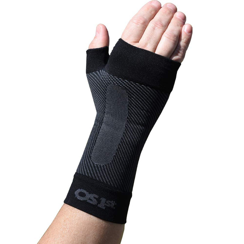 [Australia] - OrthoSleeve Newly Redesigned, Patented WS6 Compression Wrist Sleeve (Single Sleeve) for Carpal Tunnel Syndrome, wrist pain/strain, fatigue and arthritis Black Medium 