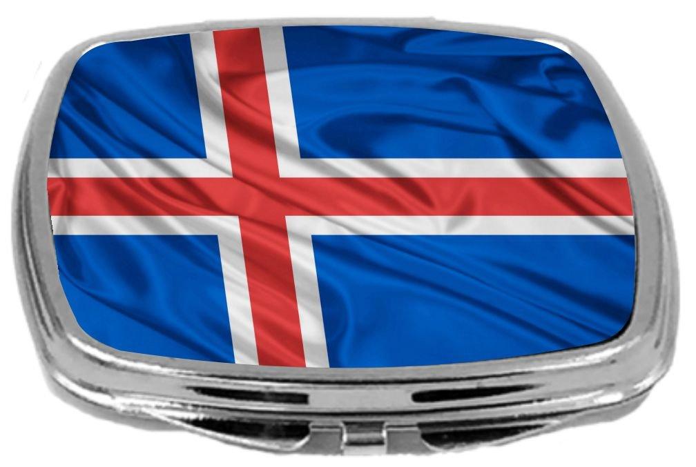 [Australia] - Rikki Knight Compact Mirror, Iceland Flag 