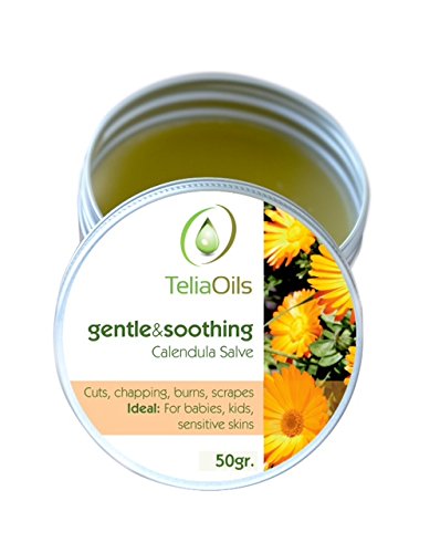 [Australia] - Calendula Salve (Marigold) Calming and Soothing Herbal Cream for Rashes, Eczema, Irritated Skin, Dry Skin and Chapped Skin 50 Ml / 1.7 Oz 