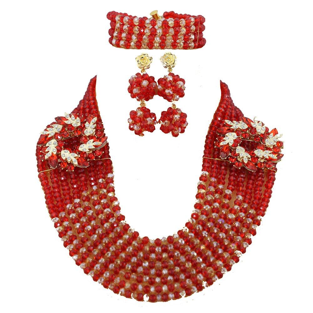 [Australia] - Africanbeads African Beads Jewelry Set,African Costume Jewelry Set,Nigerian Wedding Jewelry Set 