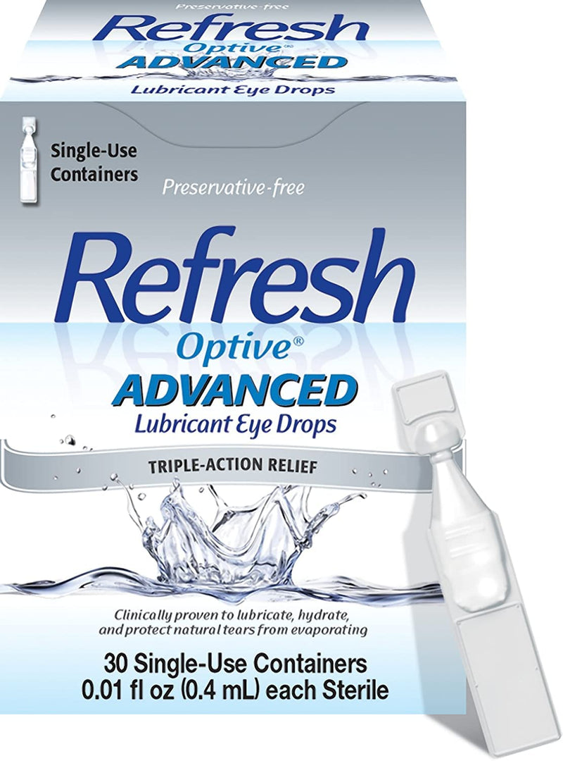 [Australia] - Refresh Optive Advanced Lubricant Eye Drops Single Use Containers 30 ea 