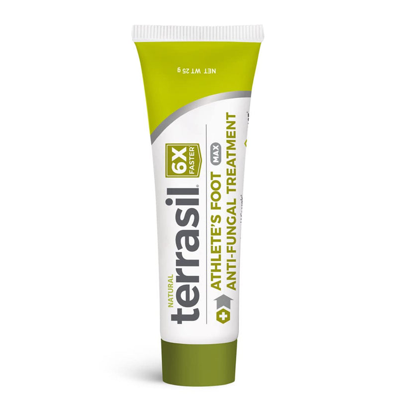 [Australia] - Athletes Foot Cream Treatment Extra Strength Max - Kills Foot Fungus 6x Faster Natural with Tea Tree Oil and Clotrimazole by Terrasil (25gm) 
