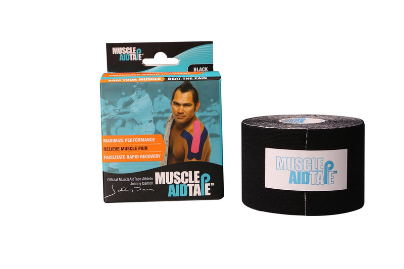 [Australia] - MuscleAidTape Kinesiology Tape (Black) Black 