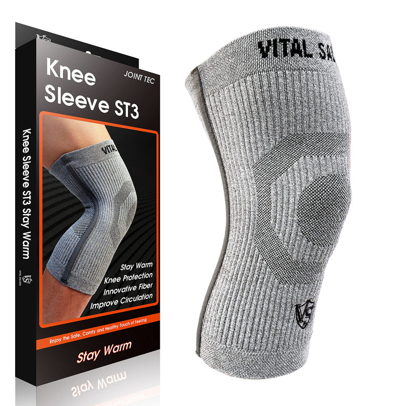 [Australia] - Vital Salveo-Compression Recovery Knee Sleeve Brace ST3-Stay Warm Pain Relief Protects Joint Ideal for Sports and Daily Wear L 