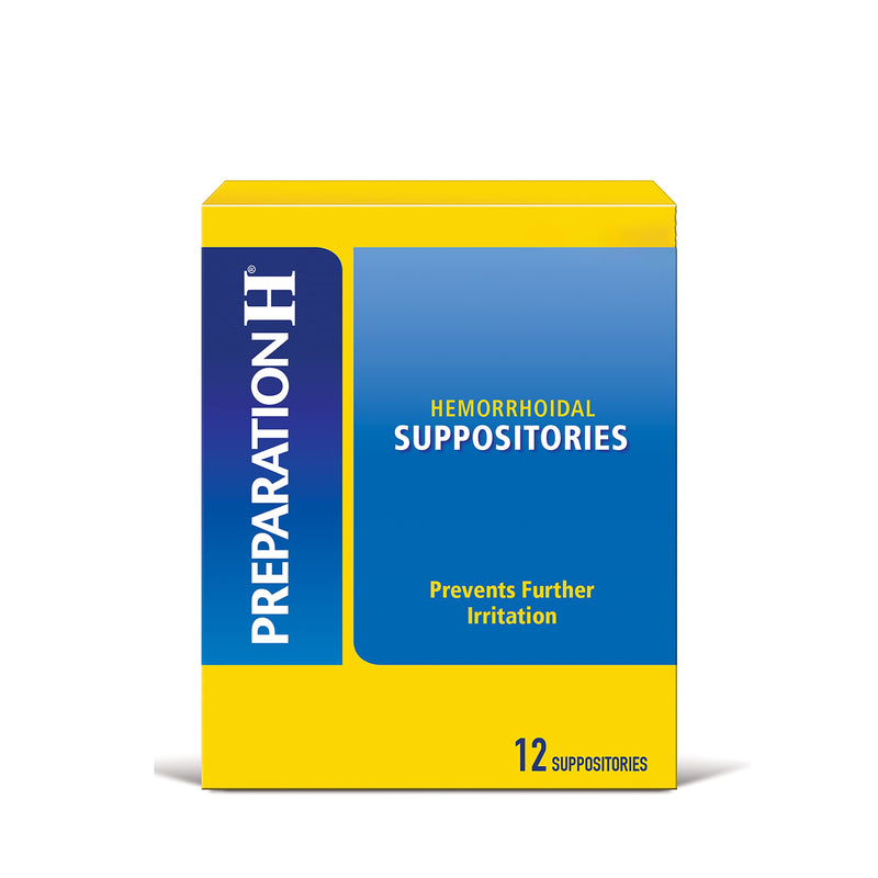 [Australia] - Preparation H Hemorrhoid Suppositories For Itching And Discomfort Relief - 12 Count 