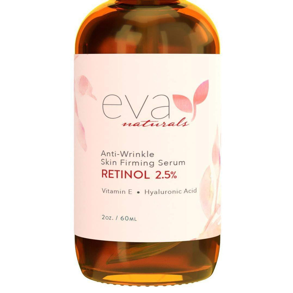 [Australia] - Eva Naturals Anti-Aging Retinol Serum For Face - Pro 2.5% Retinol Formula Packed With Hyaluronic Acid, Vitamin E & Aloe Vera - Boost Collagen, Reduce Fine Lines/Wrinkles & Fade Dark Spots (XL- 2 Oz.) 