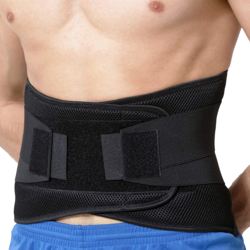 [Australia] - NeoTech Care Adjustable Compression Back Brace Lumbar Support Belt, Black, Size XXL 2X-Large (Pack of 1) 