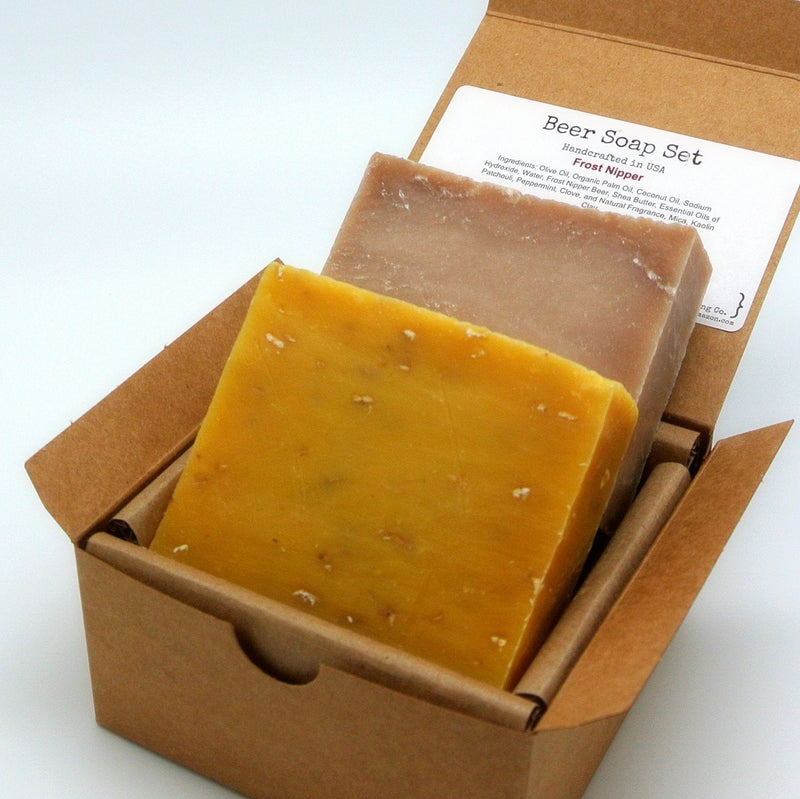 [Australia] - Beer Soap Gift Set (2 Full Size Bars) - Refreshing Orange, Patchouli Peppermint - Handmade with Real Beer, All Natural / Organic Ingredients 