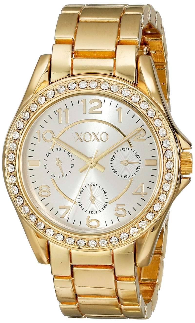 [Australia] - XOXO Women's XO178 Rhinestone-Accented Gold-Tone Watch 