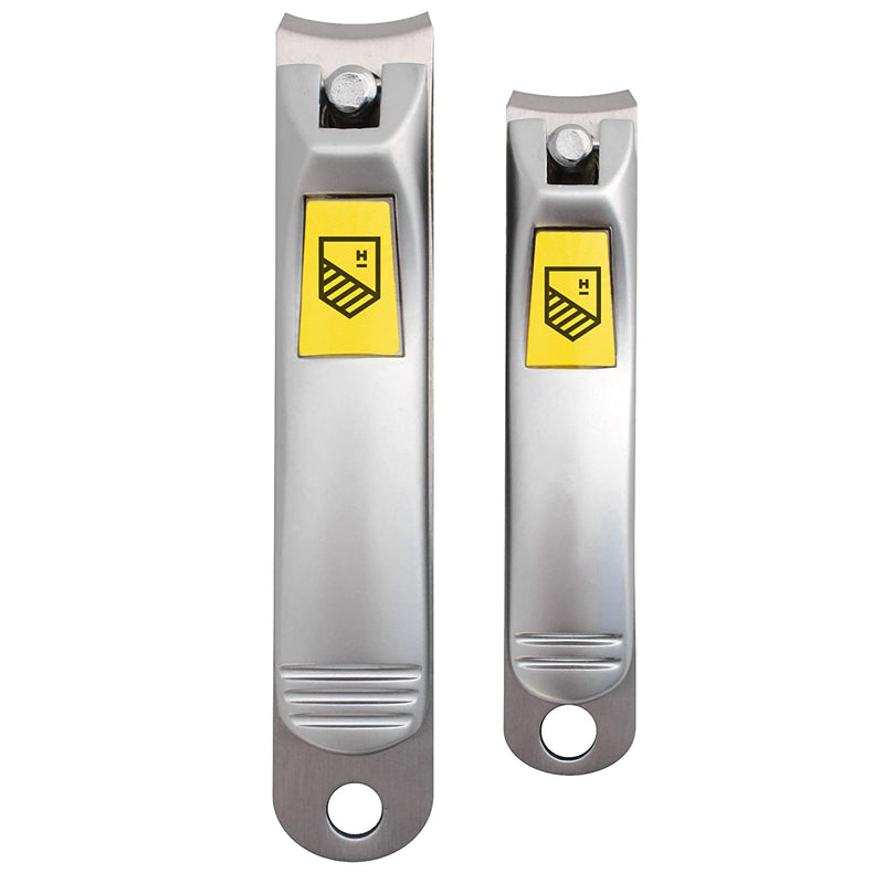 [Australia] - Harperton Nail Clippers Set - 2 Pack Stainless Steel, Professional Fingernail & Toenail Clippers for Thick Nails 