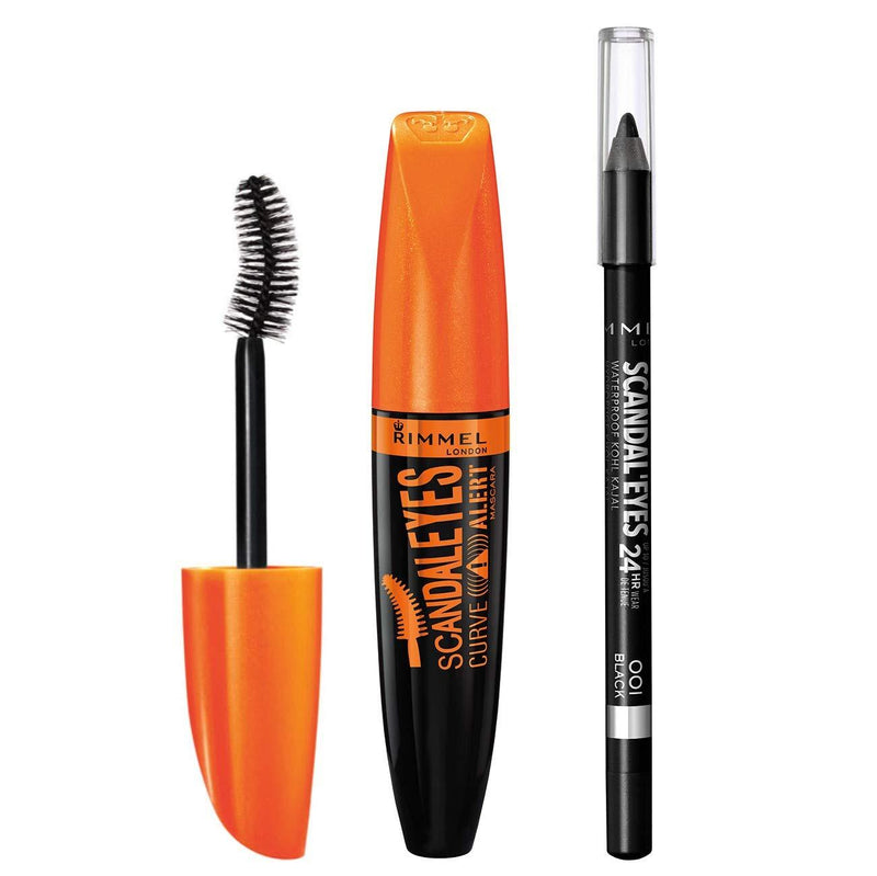 [Australia] - Rimmel ScandalEyes Curve Alert Mascara with ScandalEyes Waterproof Kohl Kajal Liner, 1 Set, Combo Curve Alert Mascara and Kohl Kajal Liner 