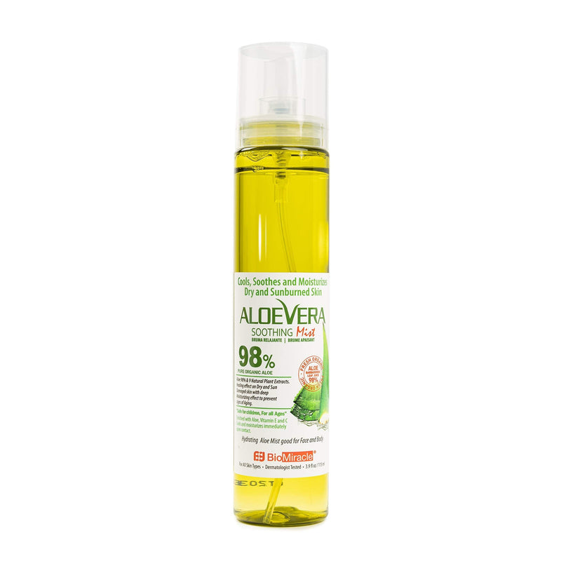 [Australia] - BioMiracle Aloe Vera Soothing Mist, 1 Spray Bottle, with 9 Natural Plant Extracts, for Deep Hydration and Anti-Aging Benefits Soothing Mist Spray, 3.9 Ounce 