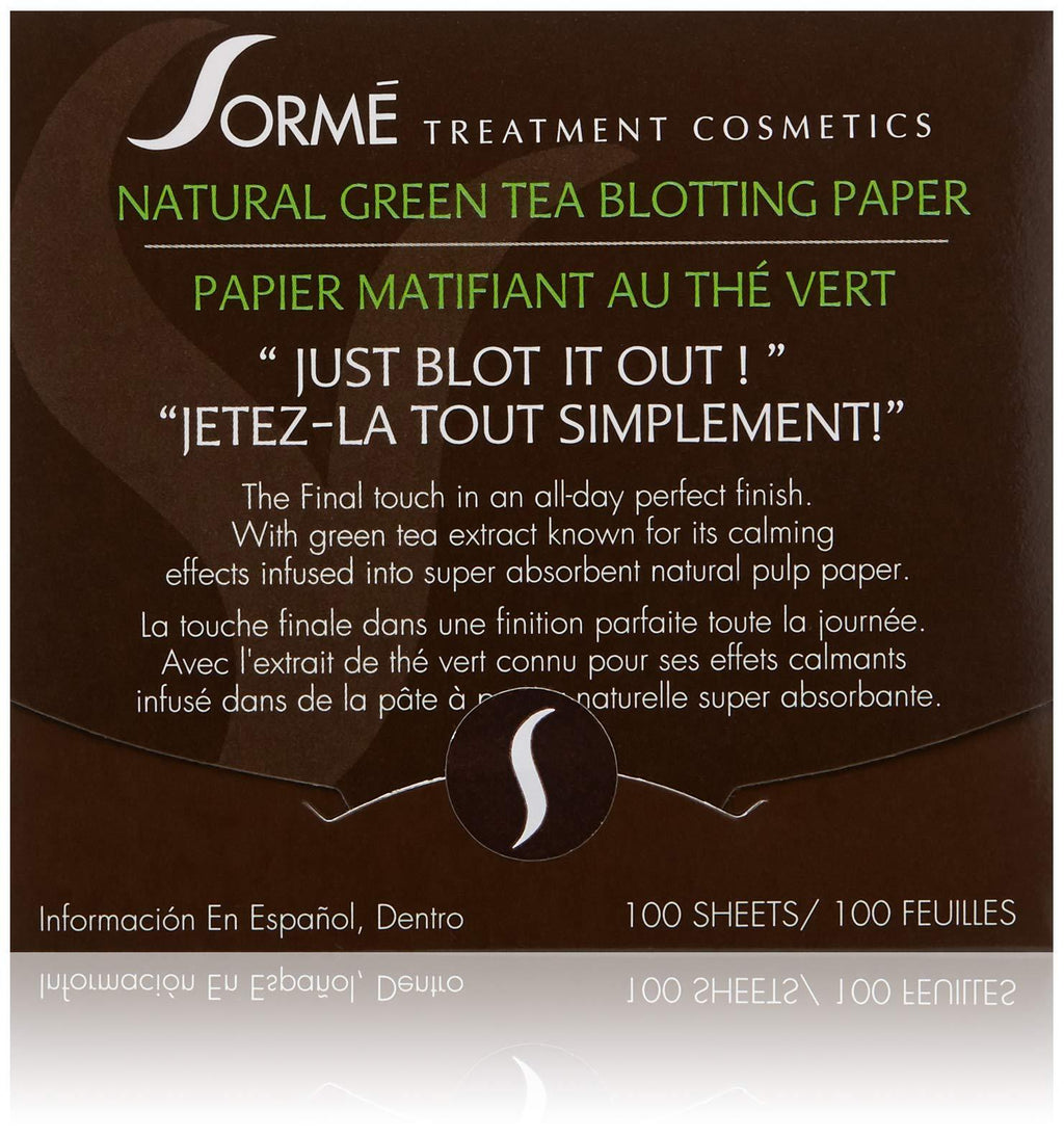 [Australia] - Sorme' Treatment Cosmetics Blotting Paper, Green Tea, 0.5 oz. 