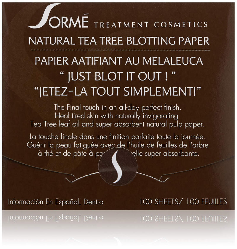 [Australia] - Sorme' Treatment Cosmetics Blotting Paper, Tea Tea, 0.5 oz. 