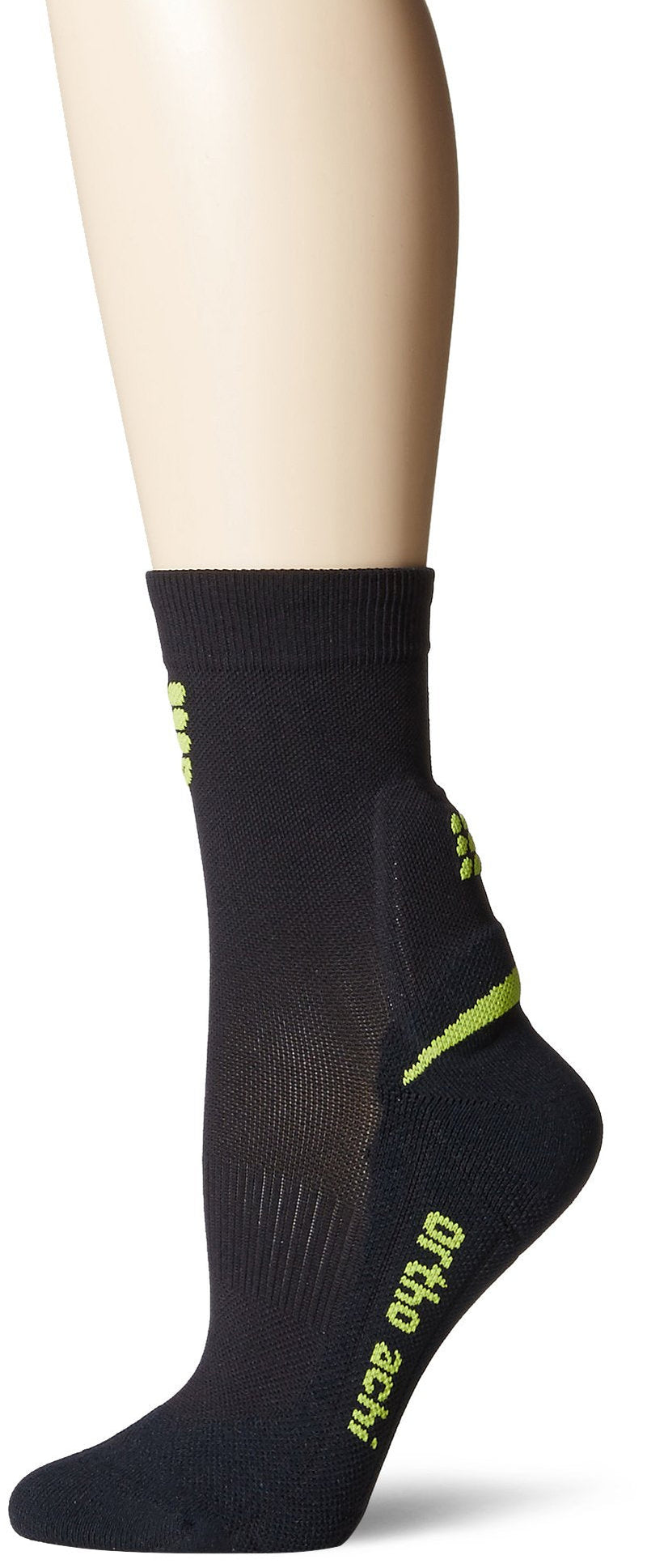 [Australia] - CEP Women's Ortho+ Achilles Support Short Socks w/ Long-Lasting Compression for Improved Circulation & Quicker Recovery 3 Black/Green 