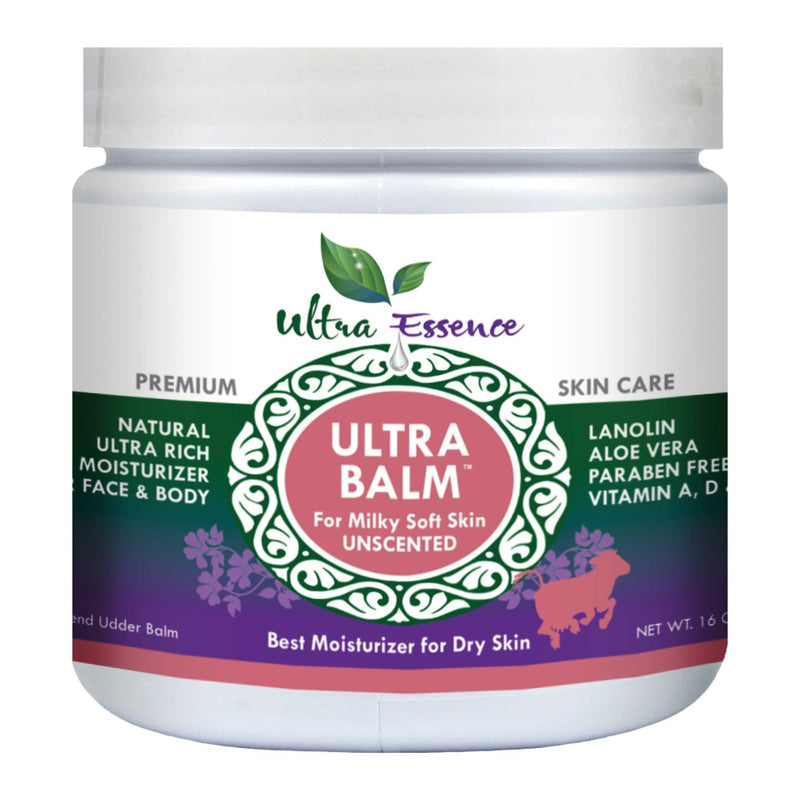 [Australia] - Daily Moisturizer 16 oz For Dry Itchy Skin, Psoriasis & Eczema Relief Contains Lanolin, Vitamins A, D & E, Aloe Vera, To Moisturize Face, Body, Dry Hands & Cracked Heels by Ultra Balm (Unscented) Unscented  