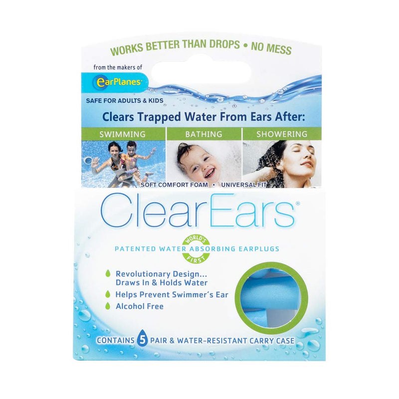 [Australia] - ClearEars® Water Removing Earplugs 3 Pack Value Pack (30 Count) 