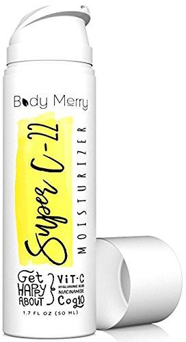 [Australia] - Body Merry Face Moisturizer Cream - Anti-Aging Lotion for Wrinkles, Lines, Acne & Dark Spots w 22% Vitamin C, Hyaluronic Acid, Niacinamide, CoQ10 1 pack 