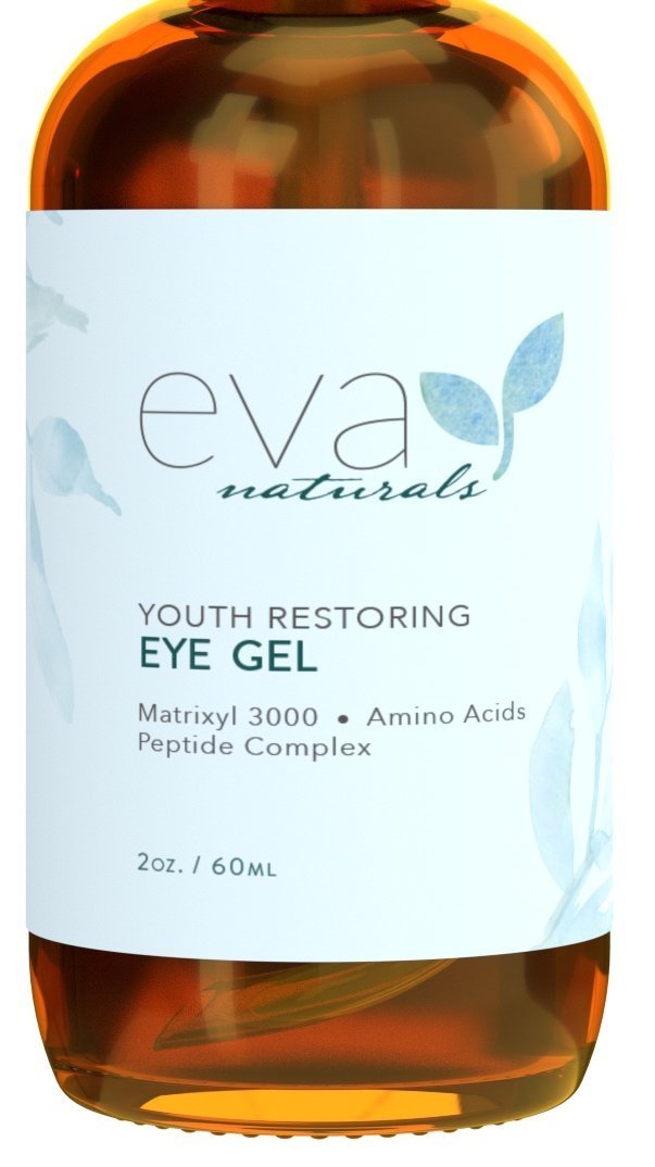 [Australia] - Eye Gel - Larger Size 2 oz Bottle - Best Firming Eye Cream Treatment for Dark Circles, Puffy Eyes, Crow's Feet, Fine Lines & Under Eye Wrinkles by Eva Naturals 