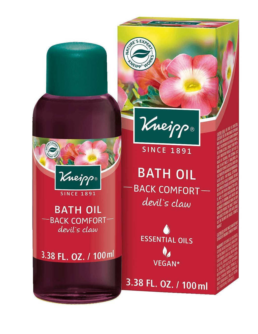 [Australia] - Kneipp Devil's Claw Herbal Bath Oil for Back Comfort, 3.38 Fl Oz Devil's Claw, Back Comfort 